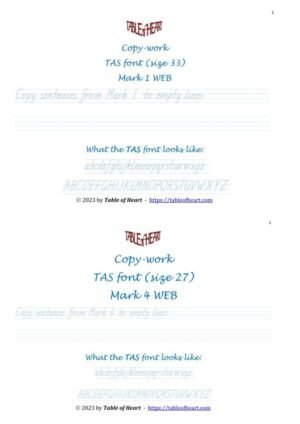 Copywork TAS font category image