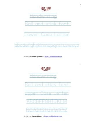 Free Resource handwriting tracing