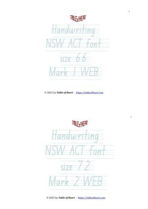 Handwriting NSW ACT