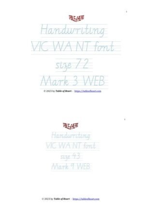 Handwriting VIC WA NT Font Category Image