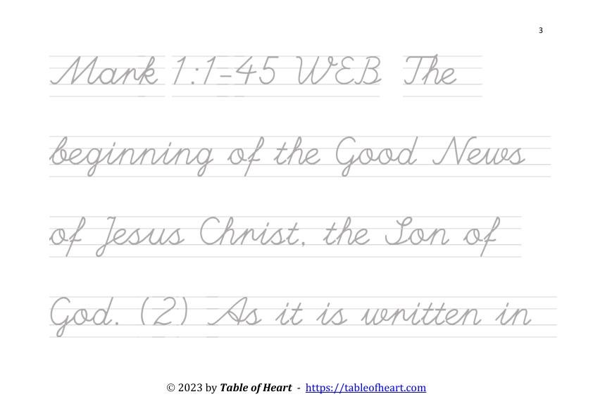 Handwriting cursive non-dotted font - size 49 – Mark