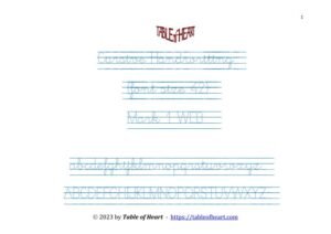 Mark 01 WEB - Cursive Handwriting Dotted - font size 42