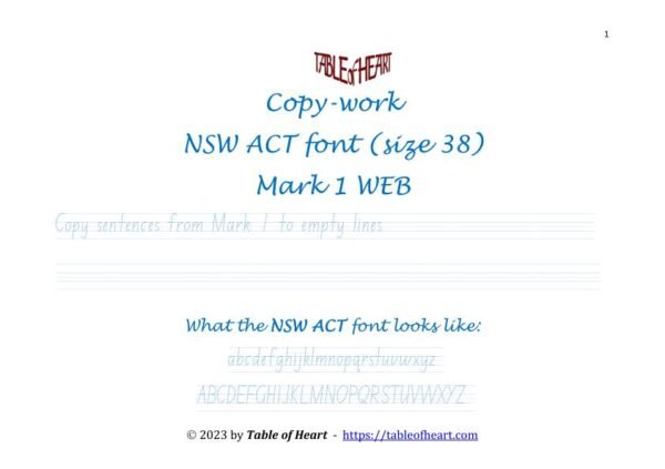 Mark 01 WEB - copywork - NSW ACT - size 38