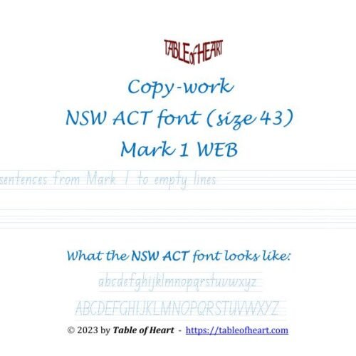 Mark 01 WEB - copywork - NSW ACT - size 43