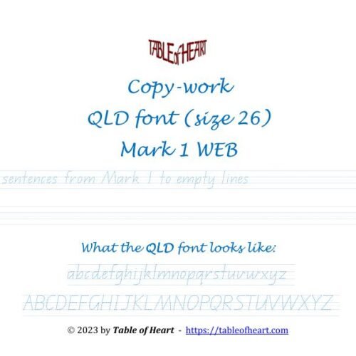 Mark 01 WEB - copywork - QLD - size 26_1 Mark 01 WEB - copywork - QLD - size 26