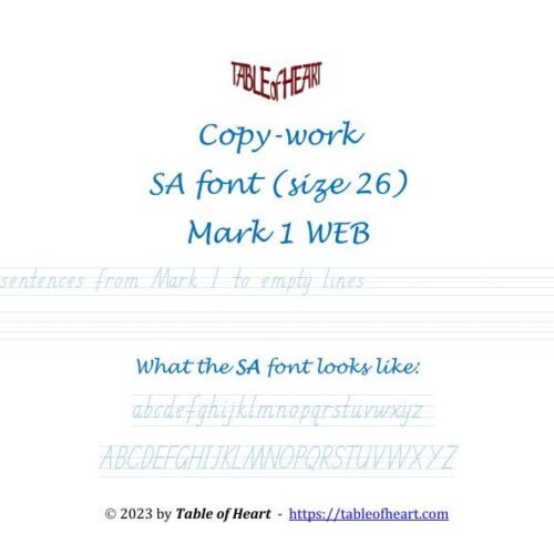 Mark 01 WEB - copywork - SA - size 26