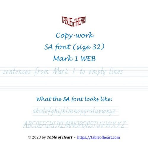 Mark 01 WEB - copywork - SA - size 32