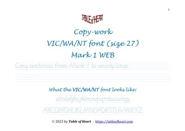 Mark 01 WEB - copywork - VIC WA NT - size 27