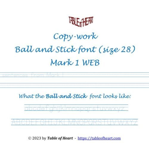 Mark 01 WEB - copywork-ballstick size 28