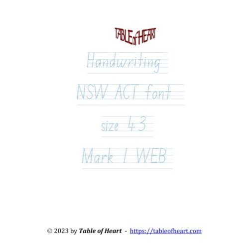 Mark 01 WEB - handwriting NSW ACT - size 43