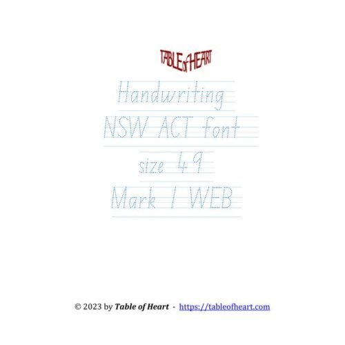 Mark 01 WEB - handwriting NSW ACT - size 49