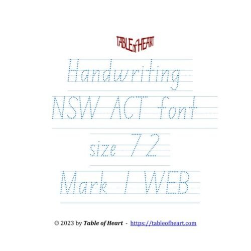 Mark 01 WEB - handwriting NSW ACT - size 72