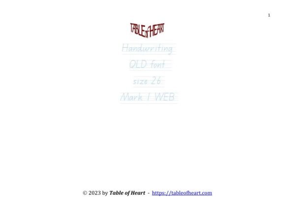 Mark 01 WEB - handwriting QLD - size 26