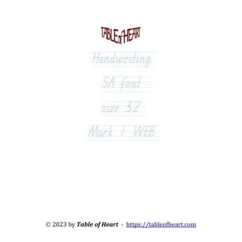 Mark 01 WEB - handwriting SA - size 32