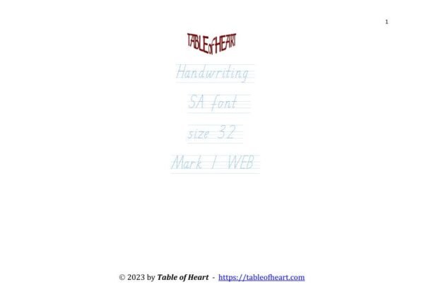 Mark 01 WEB - handwriting SA - size 32