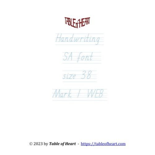 Mark 01 WEB - handwriting SA - size 38