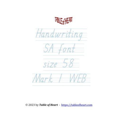 Mark 01 WEB - handwriting SA - size 58