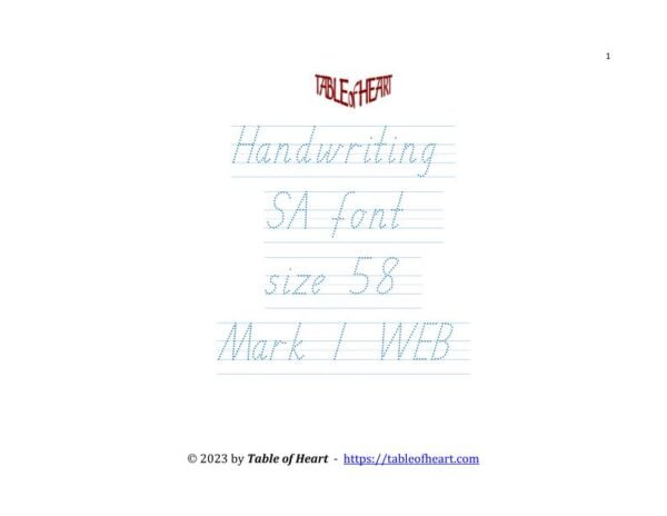 Mark 01 WEB - handwriting SA - size 58