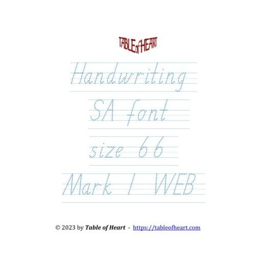 Mark 01 WEB - handwriting SA - size 66
