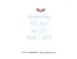 Mark 01 WEB - handwriting TAS - size 58