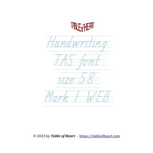 Mark 01 WEB - handwriting TAS - size 58