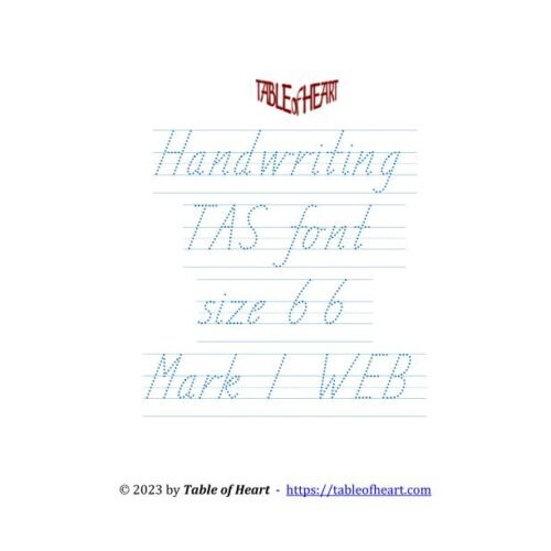 Mark 01 WEB - handwriting TAS - size 66