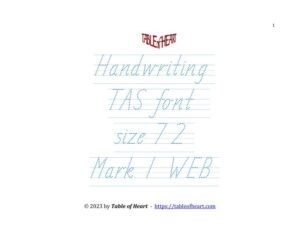Mark 01 WEB - handwriting TAS - size 72