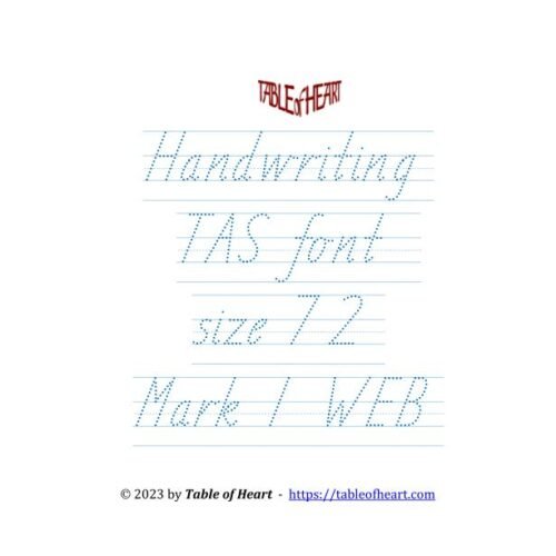 Mark 01 WEB - handwriting TAS - size 72