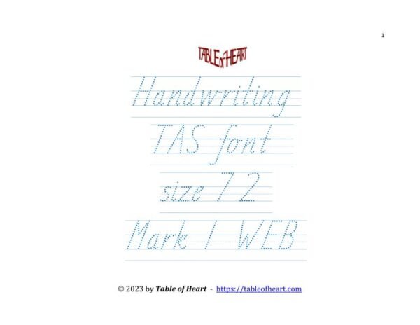 Mark 01 WEB - handwriting TAS - size 72