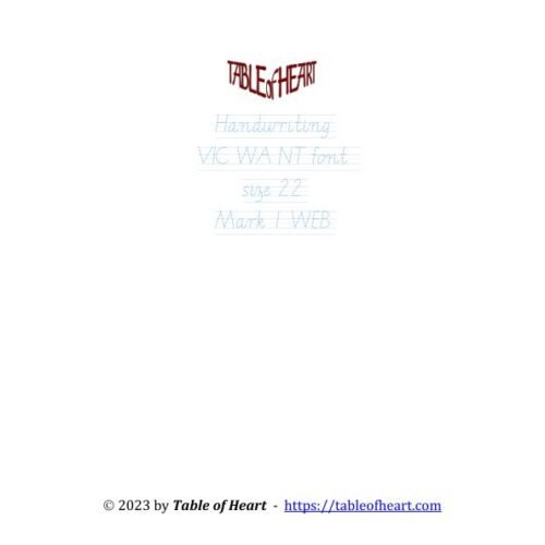 Mark 01 WEB - handwriting VIC WA NT - size 22_1 Mark 01 WEB - handwriting VIC WA NT - size 22