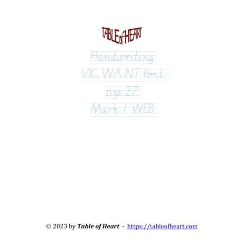 Mark 01 WEB - handwriting VIC WA NT - size 27_1 Mark 01 WEB - handwriting VIC WA NT - size 27