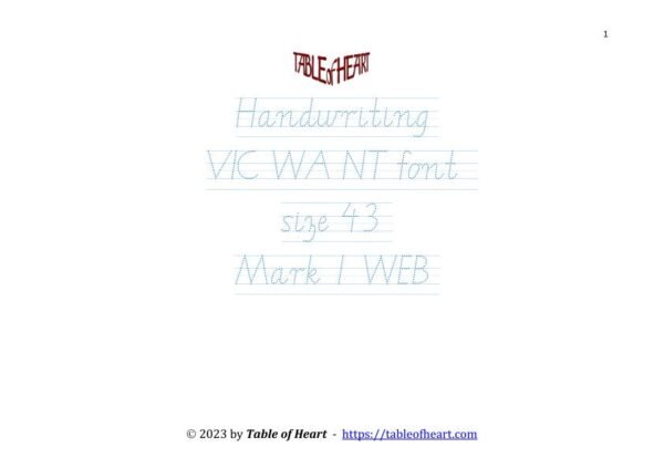 Mark 01 WEB - handwriting VIC WA NT - size 43