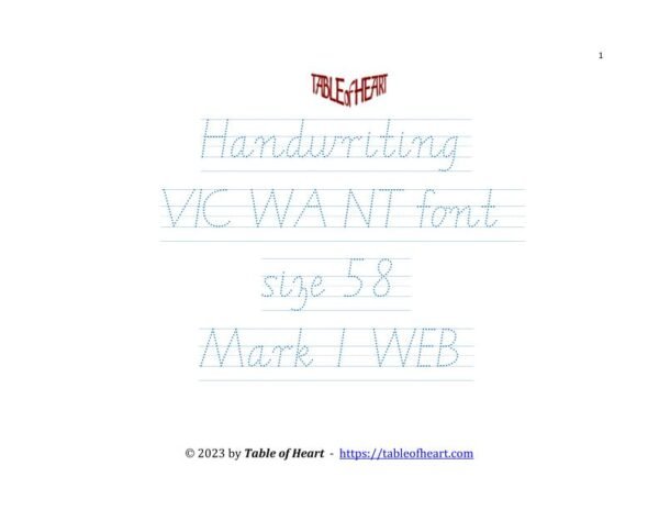 Mark 01 WEB - handwriting VIC WA NT - size 58