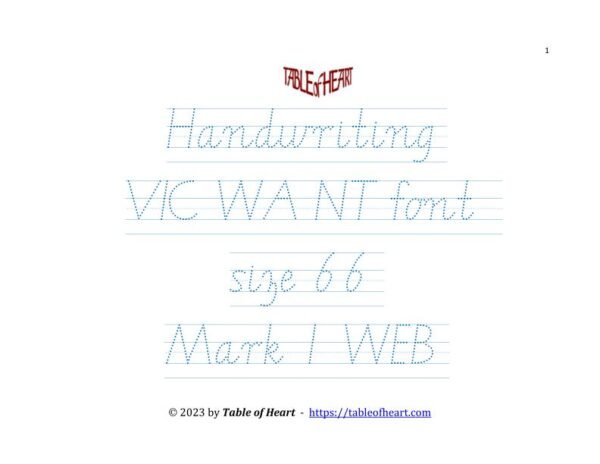 Mark 01 WEB - handwriting VIC WA NT - size 66