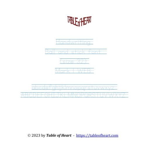 Mark 01 WEB - handwriting - ball stick - dotted size 32