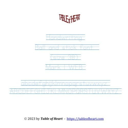 Mark 01 WEB - handwriting - ball stick - dotted size 38