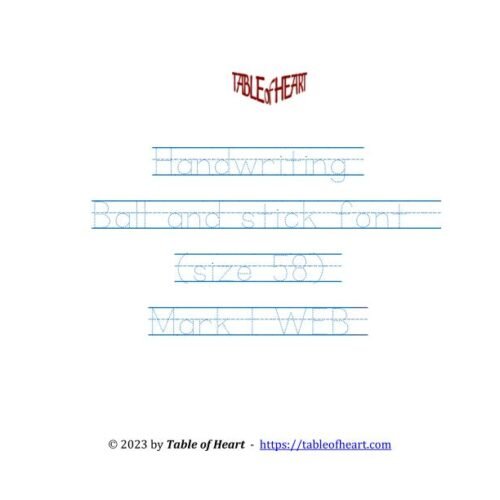 Mark 01 WEB - handwriting - ballstick - dotted font size 58