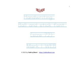 Mark 01 WEB - handwriting - ball stick - dotted font size 72