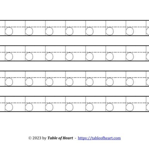 Handwriting tracing - lowercase letters