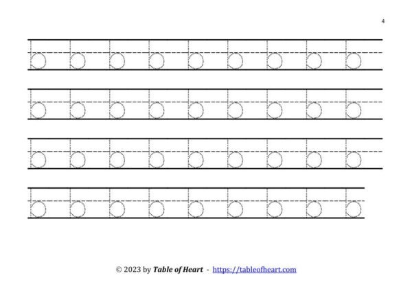 Handwriting tracing - lowercase letters