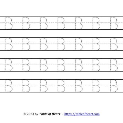 Handwriting tracing – uppercase letters