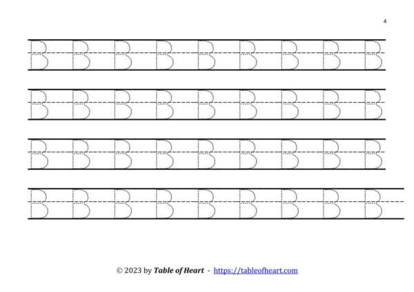 Handwriting tracing – uppercase letters